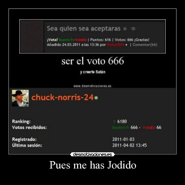 Pues me has Jodido - 