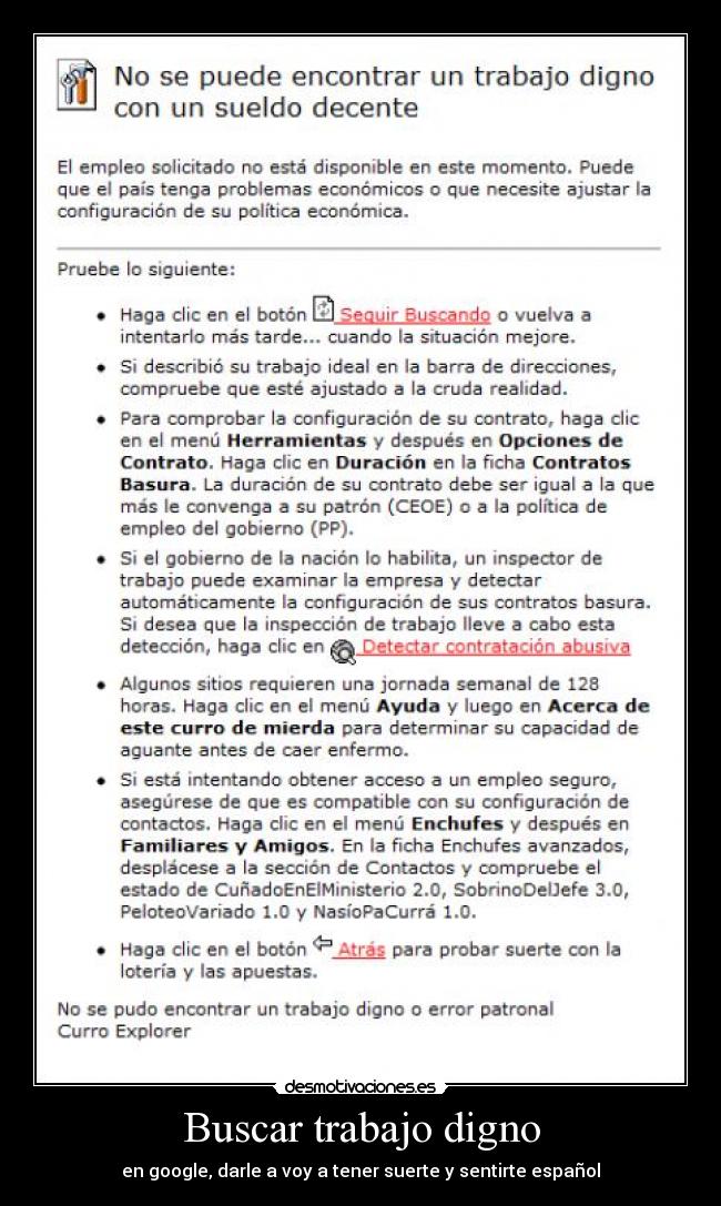 Buscar trabajo digno - 