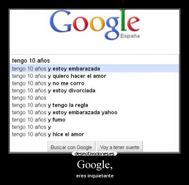 Google, - eres inquietante