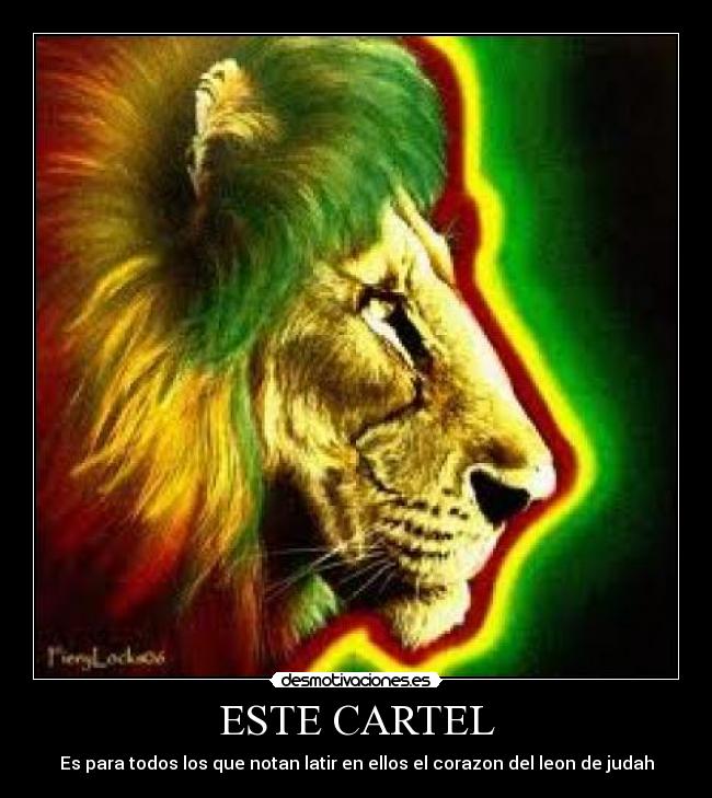 ESTE CARTEL - Es para todos los que notan latir en ellos el corazon del leon de judah