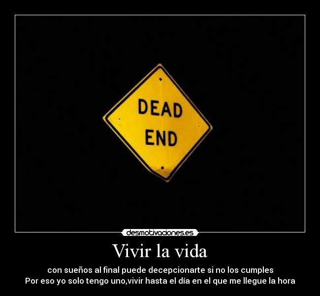 carteles vida vivir vida suenos final decepcionar cumplir desmotivaciones