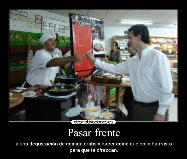 Pasar frente -