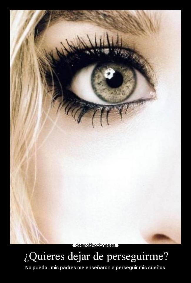 ¿Quieres dejar de perseguirme? - 