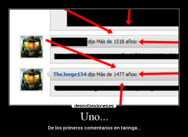 Uno... - De los primeros comentarios en taringa...