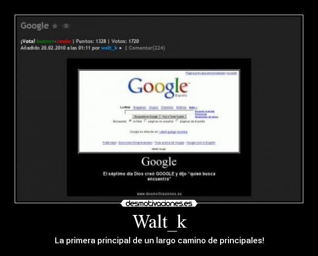 Walt_k - La primera principal de un largo camino de principales!