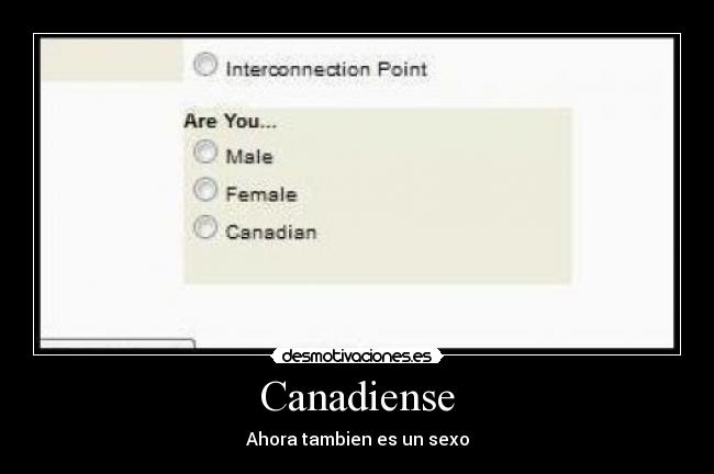 Canadiense - Ahora tambien es un sexo