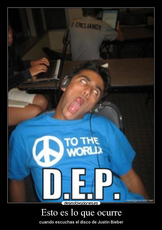 Esto es lo que ocurre - cuando escuchas el disco de Justin Bieber