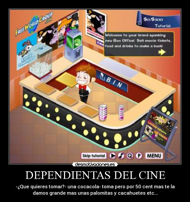 DEPENDIENTAS DEL CINE -