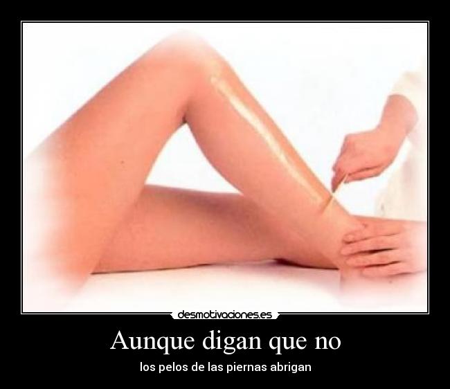 Aunque digan que no - los pelos de las piernas abrigan