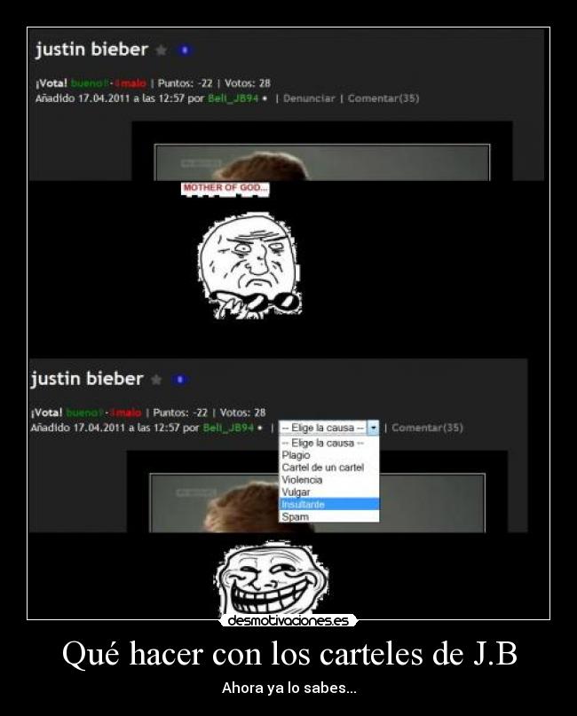 Qué hacer con los carteles de J.B - 