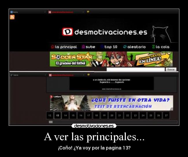 A ver las principales... - ¡Coño! ¿Ya voy por la pagina 13?