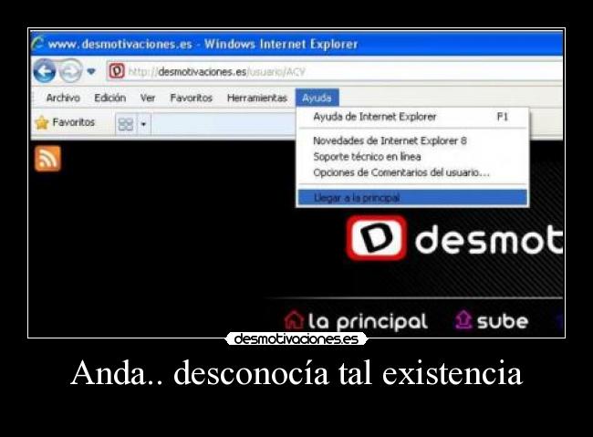 Anda.. desconocía tal existencia - 