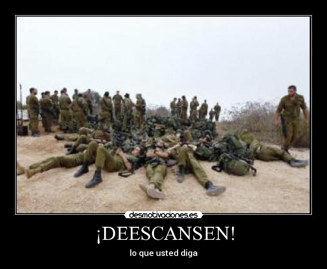 ¡DEESCANSEN! - lo que usted diga