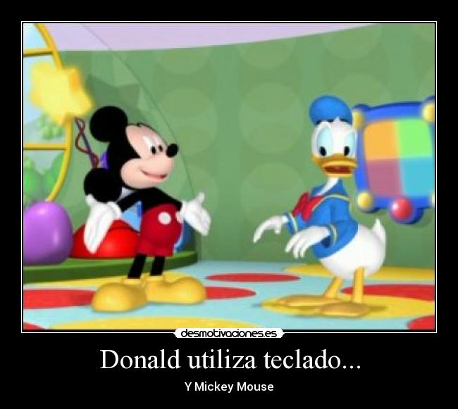 Donald utiliza teclado... - 