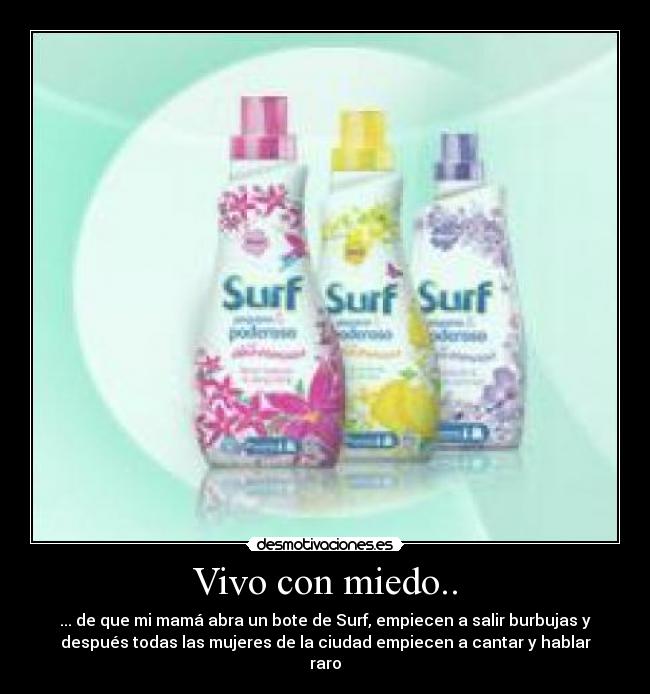 carteles miedo detergente miedo surf desmotivaciones