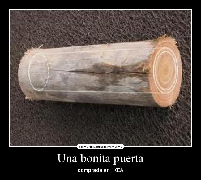 Una bonita puerta - comprada en IKEA