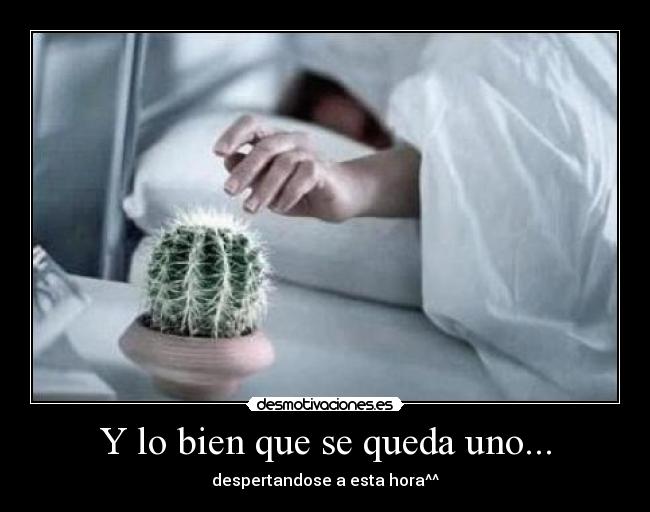 Y lo bien que se queda uno... -