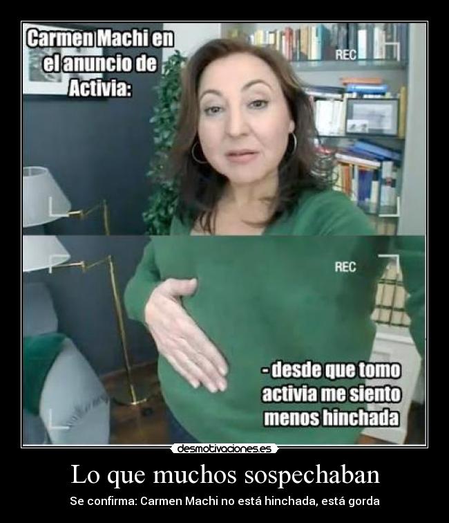 carteles carmen machi gorda activia desmotivaciones