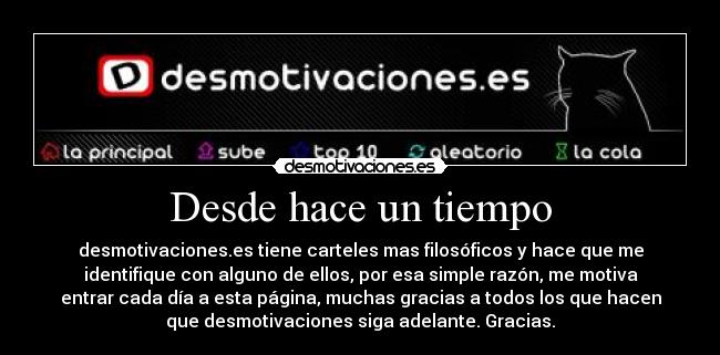 Desde hace un tiempo -