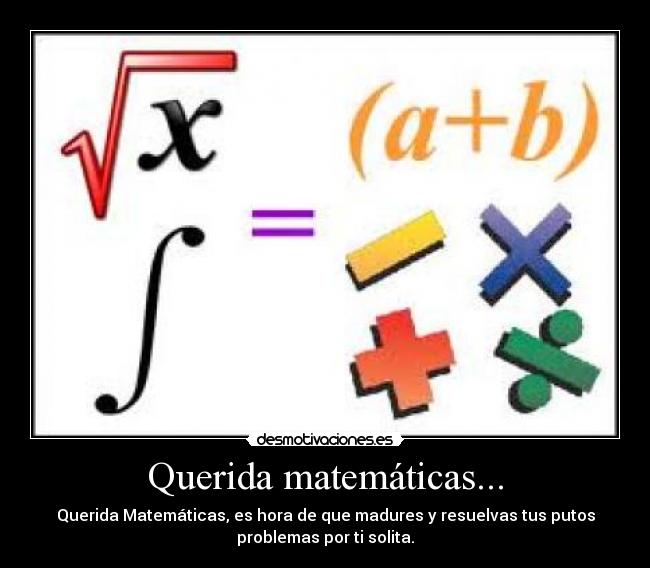 Querida matemáticas... - 