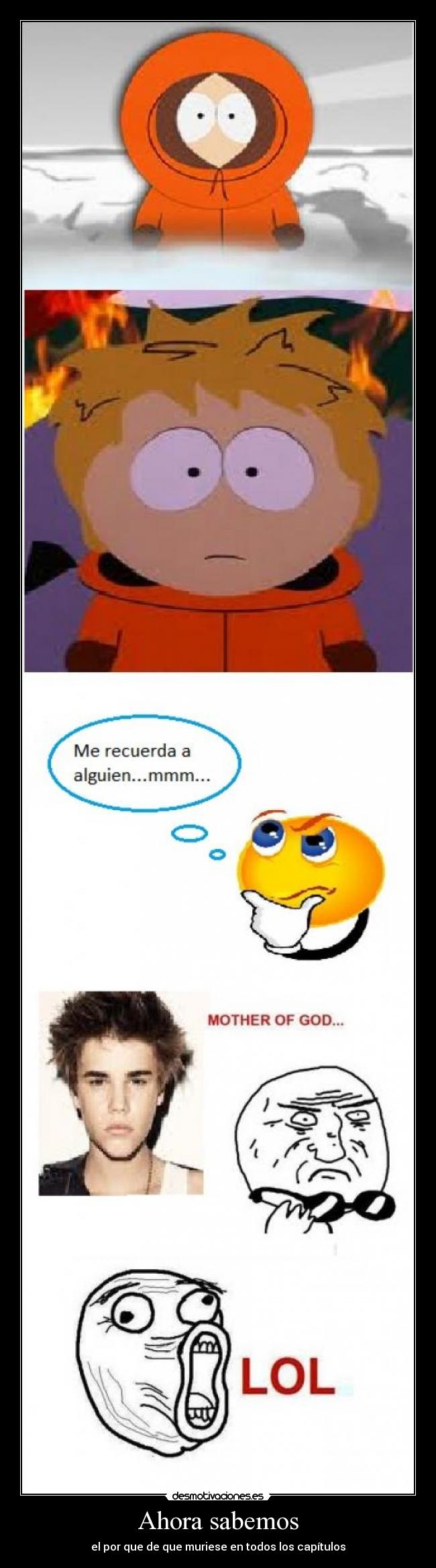 Ahora sabemos - el por que de que muriese en todos los capítulos