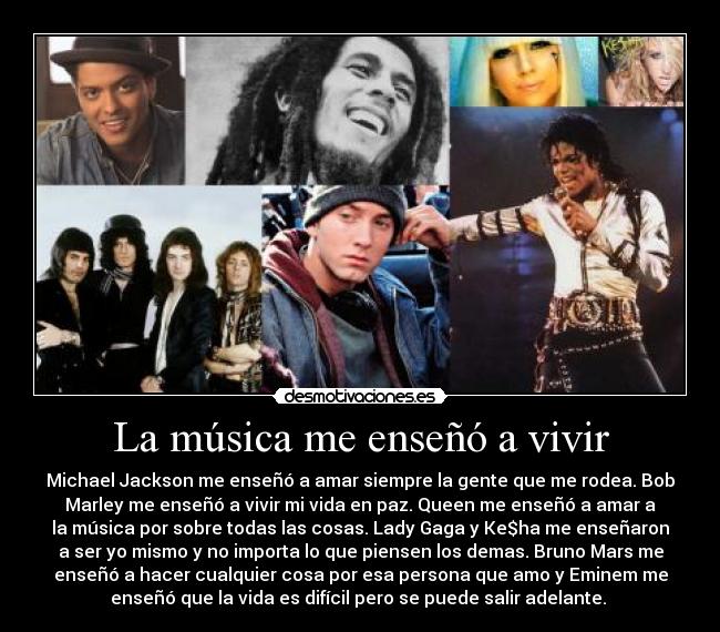 La música me enseñó a vivir -