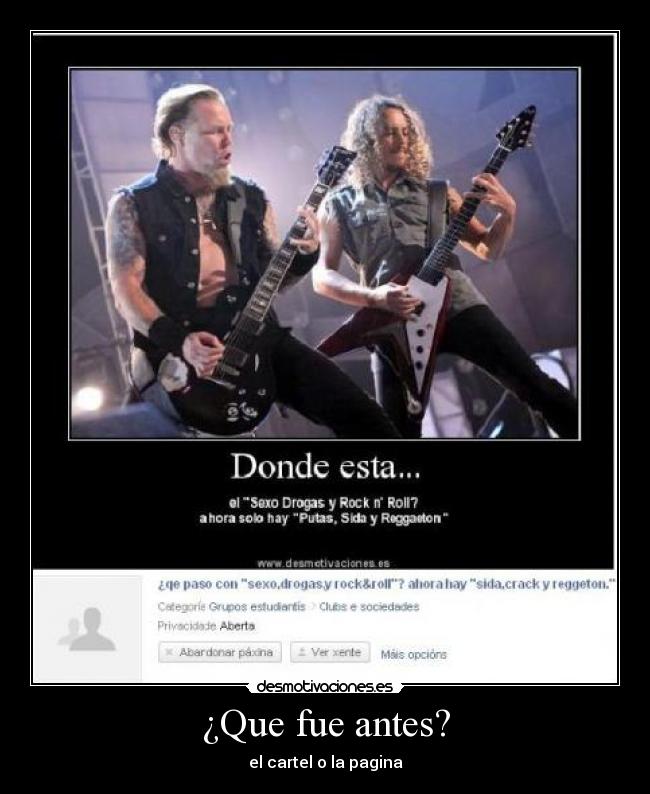 ¿Que fue antes? - el cartel o la pagina