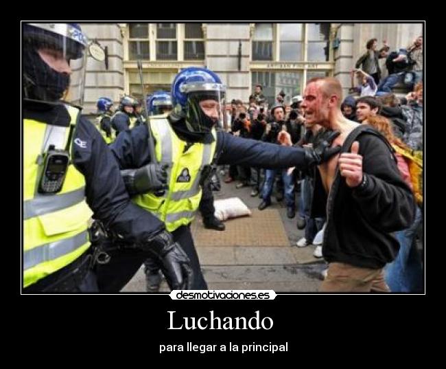 Luchando - para llegar a la principal