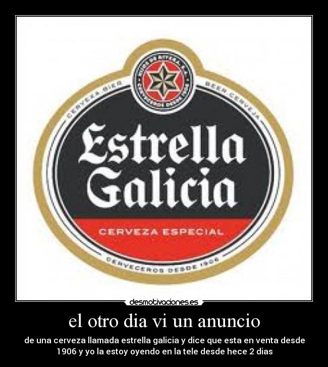 el otro dia vi un anuncio -