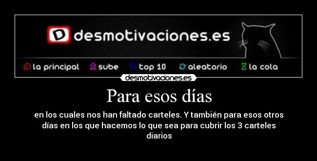 Para esos días - 