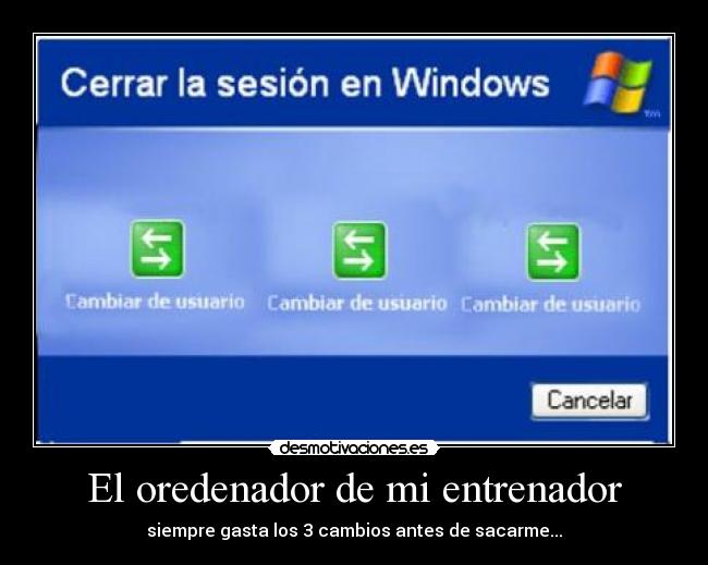 El oredenador de mi entrenador -