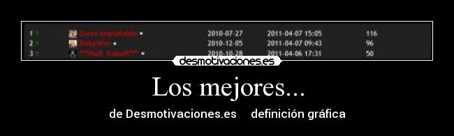 Los mejores... - de Desmotivaciones.es definición gráfica