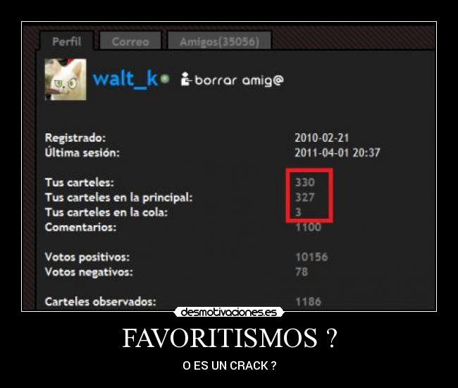 FAVORITISMOS ? - O ES UN CRACK ?