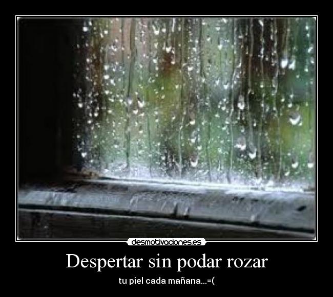 Despertar sin podar rozar - tu piel cada mañana...=(