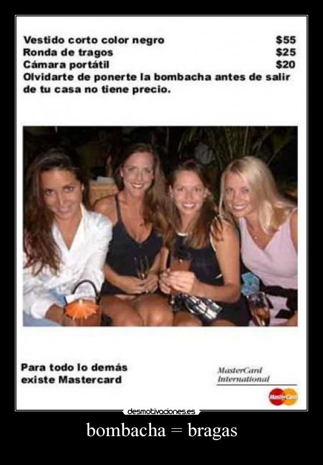 bombacha = bragas - 