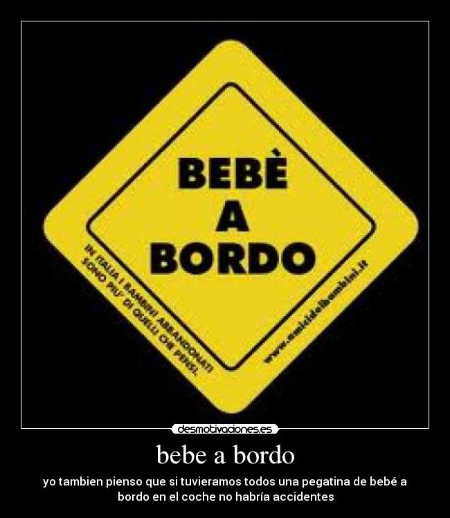 bebe a bordo -