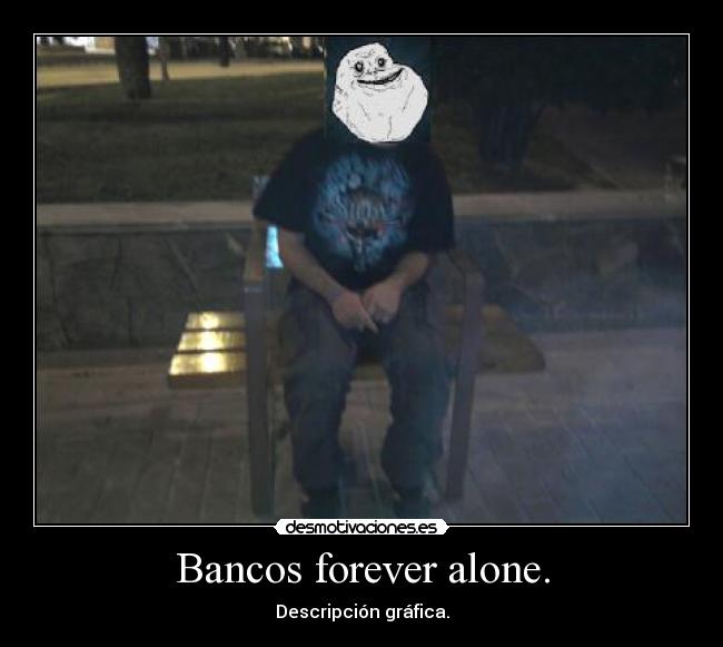 Bancos forever alone. - Descripción gráfica.