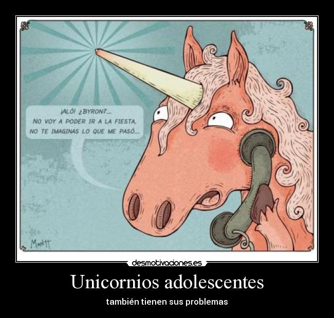 Unicornios adolescentes - también tienen sus problemas