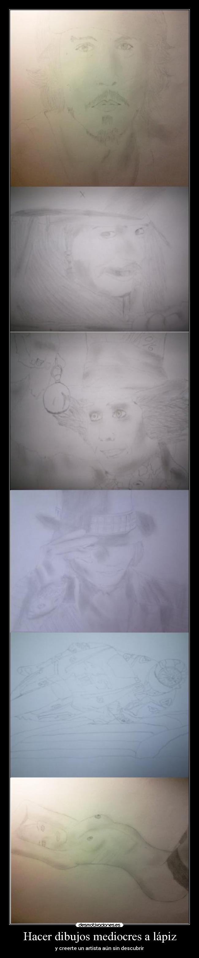 Hacer dibujos mediocres a lápiz -