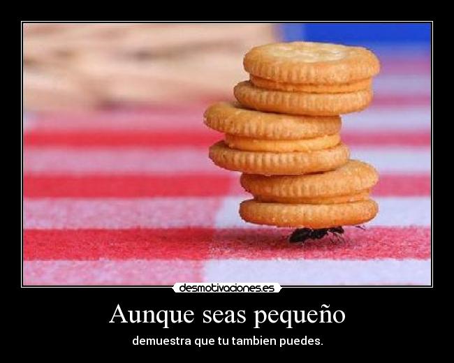 Aunque seas pequeño - demuestra que tu tambien puedes.