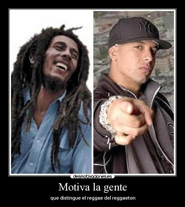 Motiva la gente - que distingue el reggae del reggaeton