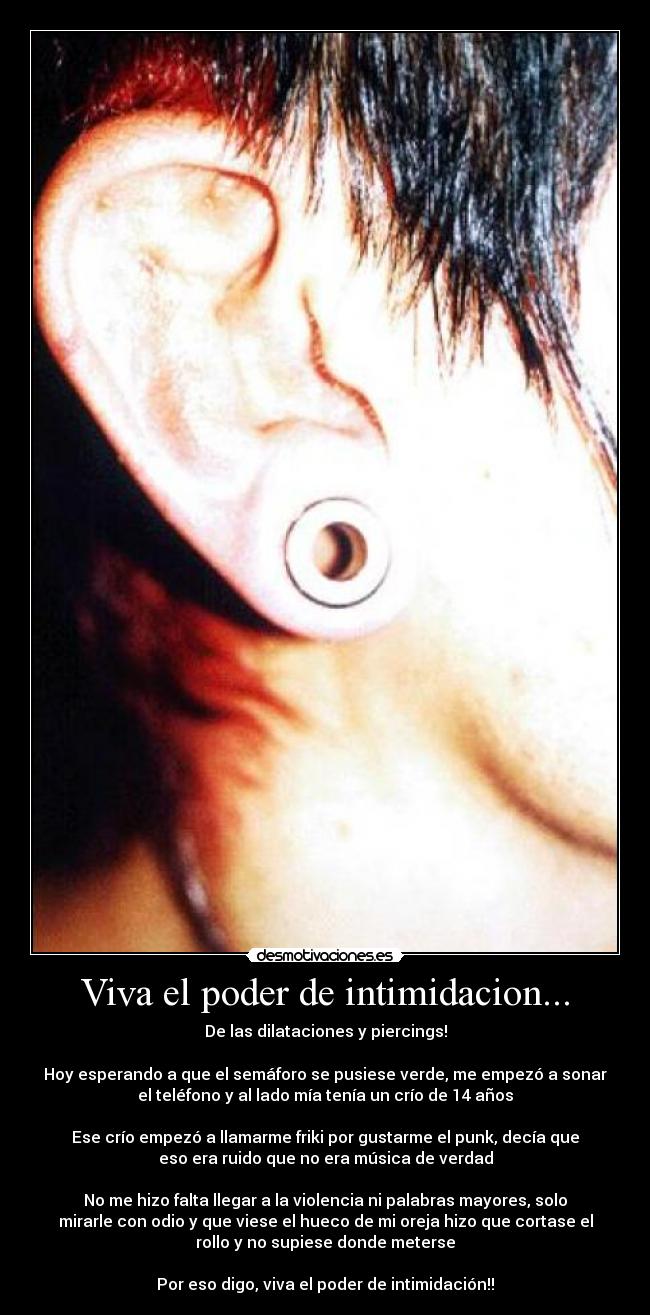 carteles dilatas crios repelentes historia diaria intimidacion poder desmotivaciones