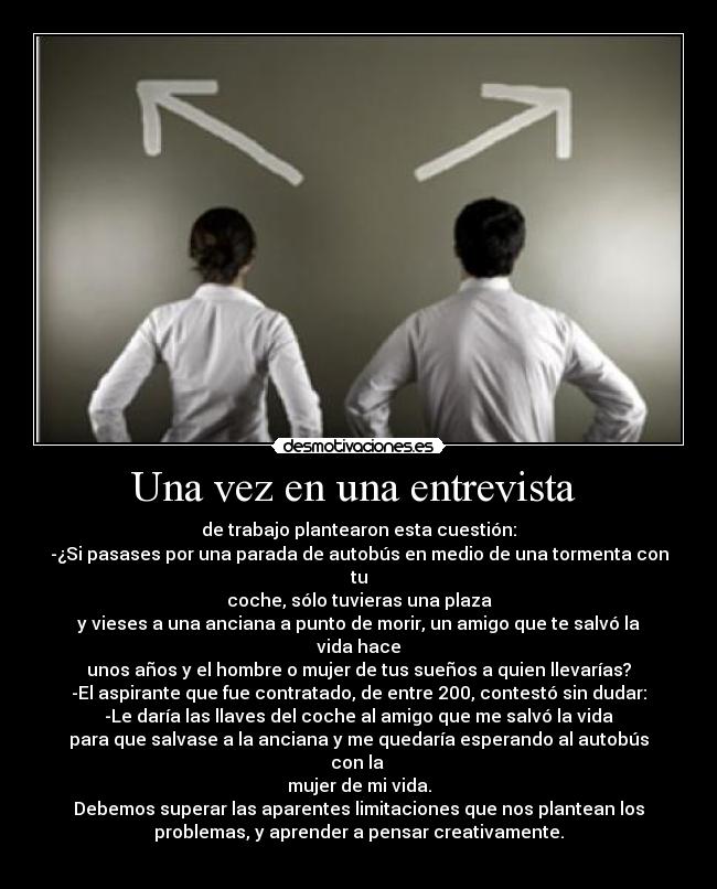 Una vez en una entrevista  - 