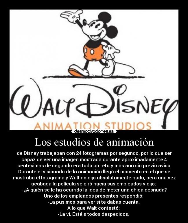carteles disney chica desnuda despedido raton estudios animacion desmotivaciones
