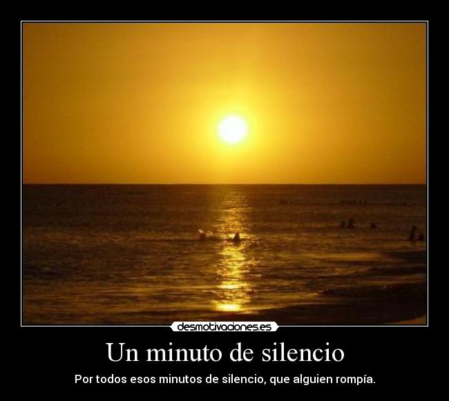 Un minuto de silencio -