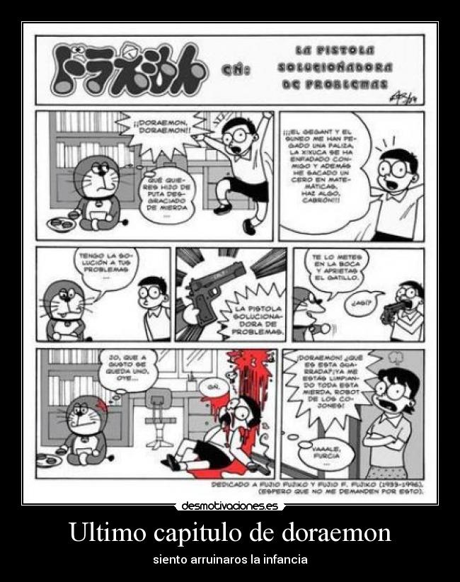 Ultimo capitulo de doraemon - siento arruinaros la infancia