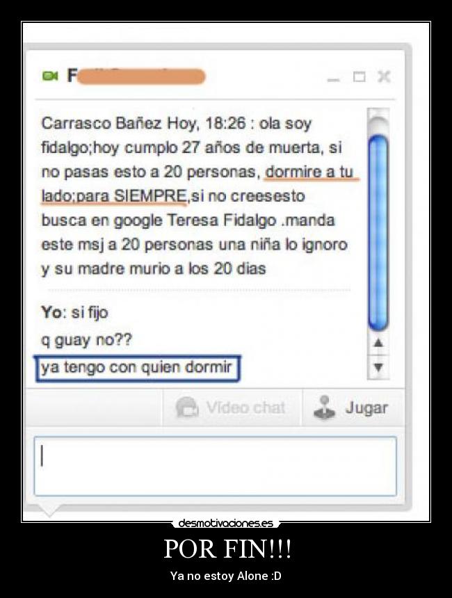 POR FIN!!! - Ya no estoy Alone :D
