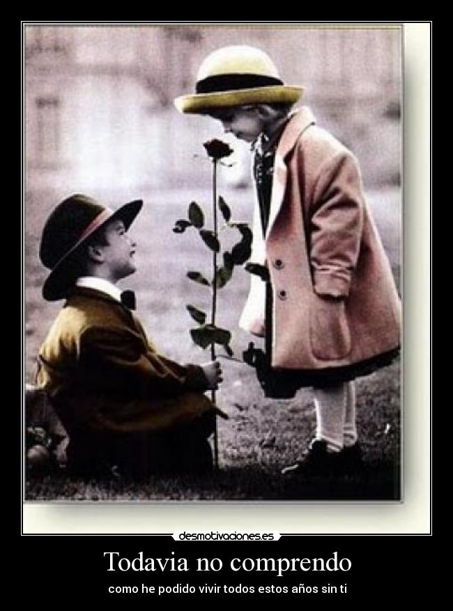 Todavia no comprendo - como he podido vivir todos estos años sin ti