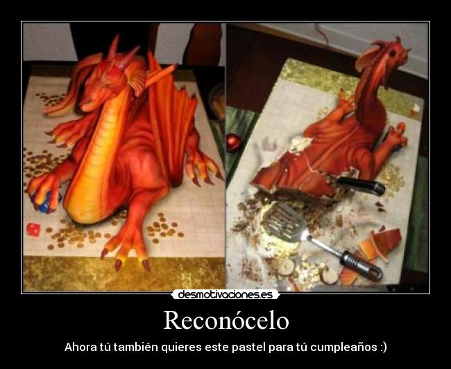 Reconócelo - Ahora tú también quieres este pastel para tú cumpleaños :)