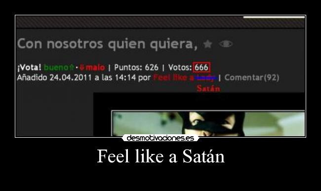Feel like a Satán -